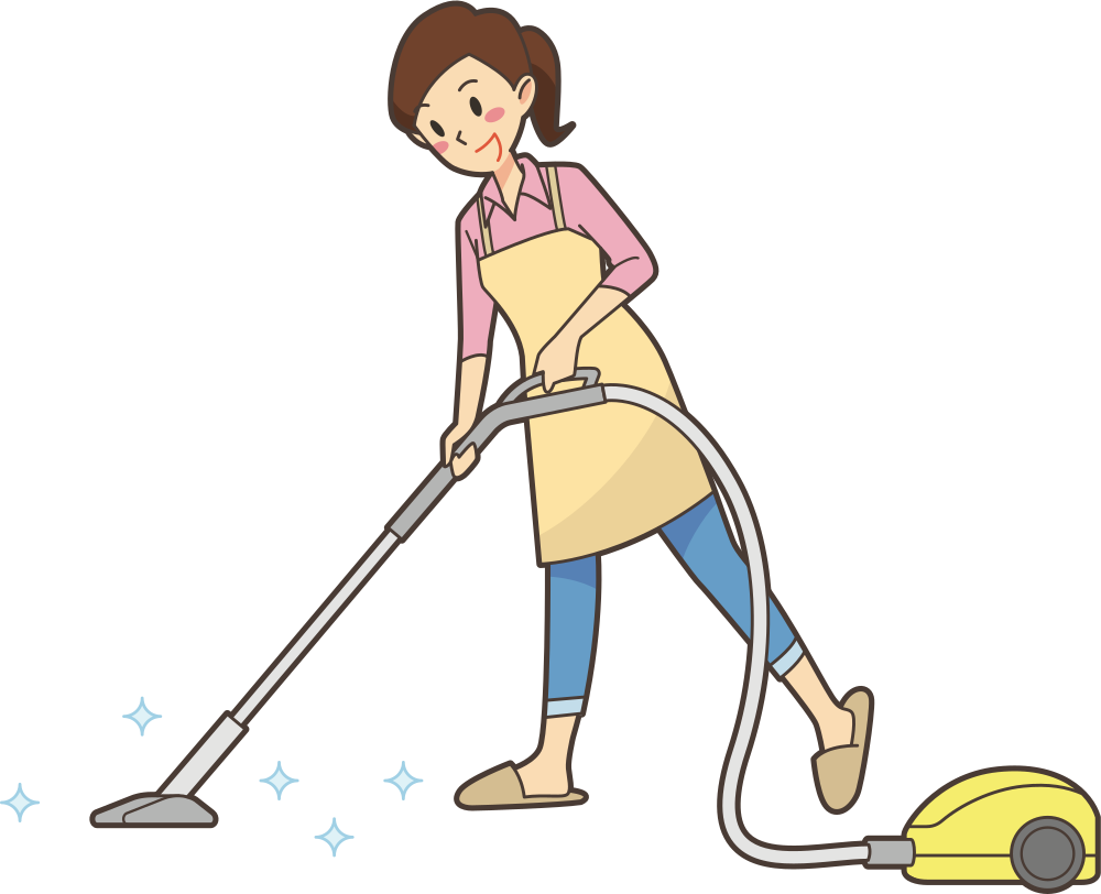 onlinelabels-clip-art-woman-vacuuming